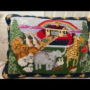 Noah’s Ark Pillow 16”long—11” wide—